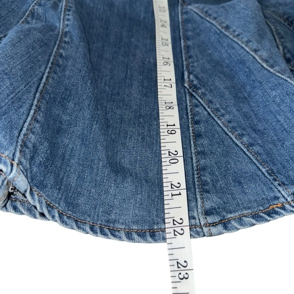 Venezia Women’s Size 22 42x22 Denim Flared Skirt 100% Cotton Med Wash Side Zip - Picture 7 of 7
